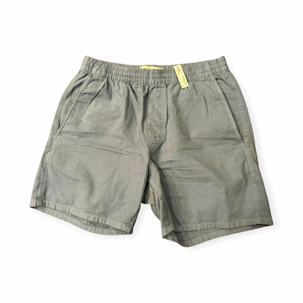 Madewell Gray Twill Cotton Pull-On Chino Shorts Drawstring Pockets Men’s S